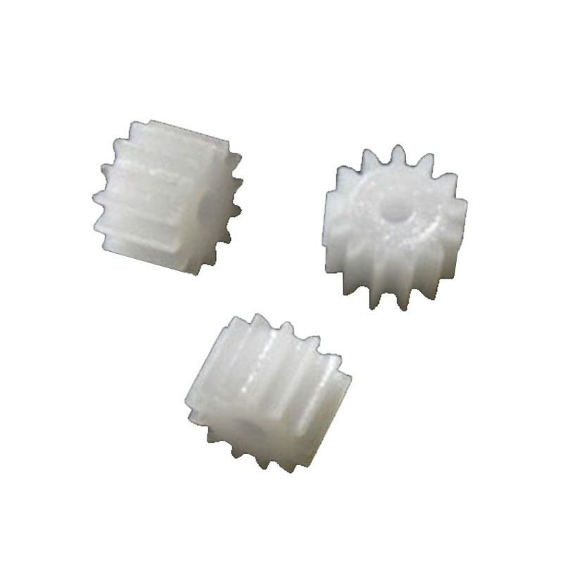 0.5 module plastic cylindrical long gears with 13 teeth and 2mm holes are tightly fitted with 10 pinion gears of 7.5mm outer diameter for the main shaft Item Picture