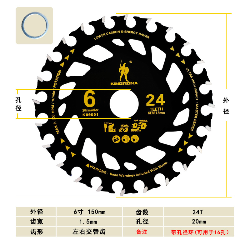 Jinluoma lithium battery-specific woodworking saw blade 5/5.5-inch Angle grinder hand-held electric circular saw hard alloy cutting blade undefined