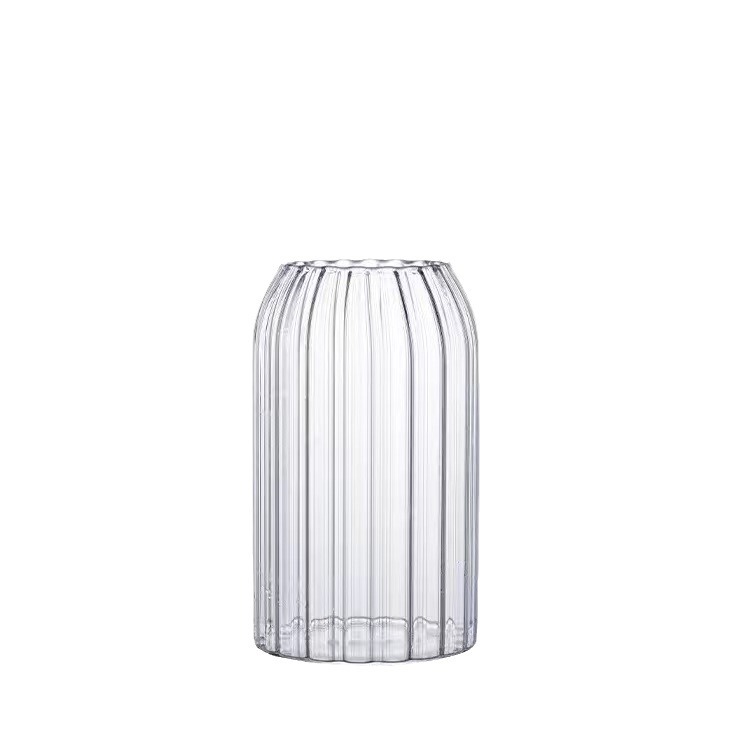 Glass milk water cup, household coffee cup, bamboo glass cup, office coffee cup, straw water cup, milk water cup Item Picture