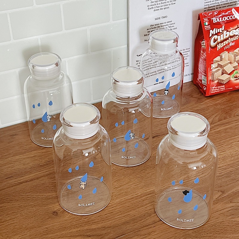 Student sealed portable cups, glass cups, girls' water cups, coffee cups that fall with rain, cold brew portable cups Application Scenario