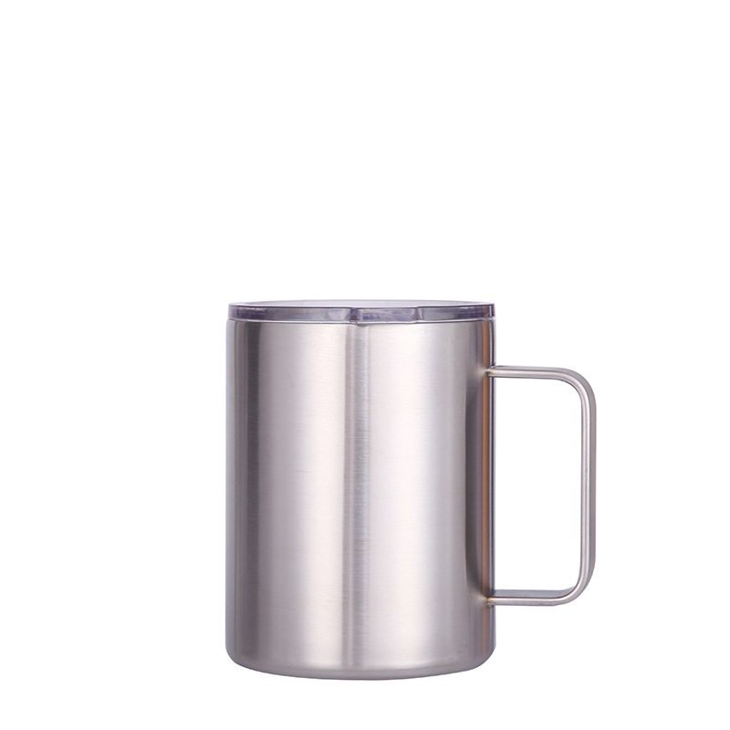 Cross-border supply 304 stainless steel coffee cups with handles, insulated cups, 12oz vacuum insulated covered mugs Item Picture