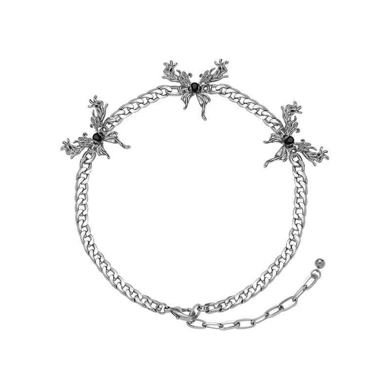 Liquid butterfly necklace, women's diamond-encrusted, simple and retro, mature and elegant sweater chain, new Chinese-style design trendy necklace wholesale Item Picture