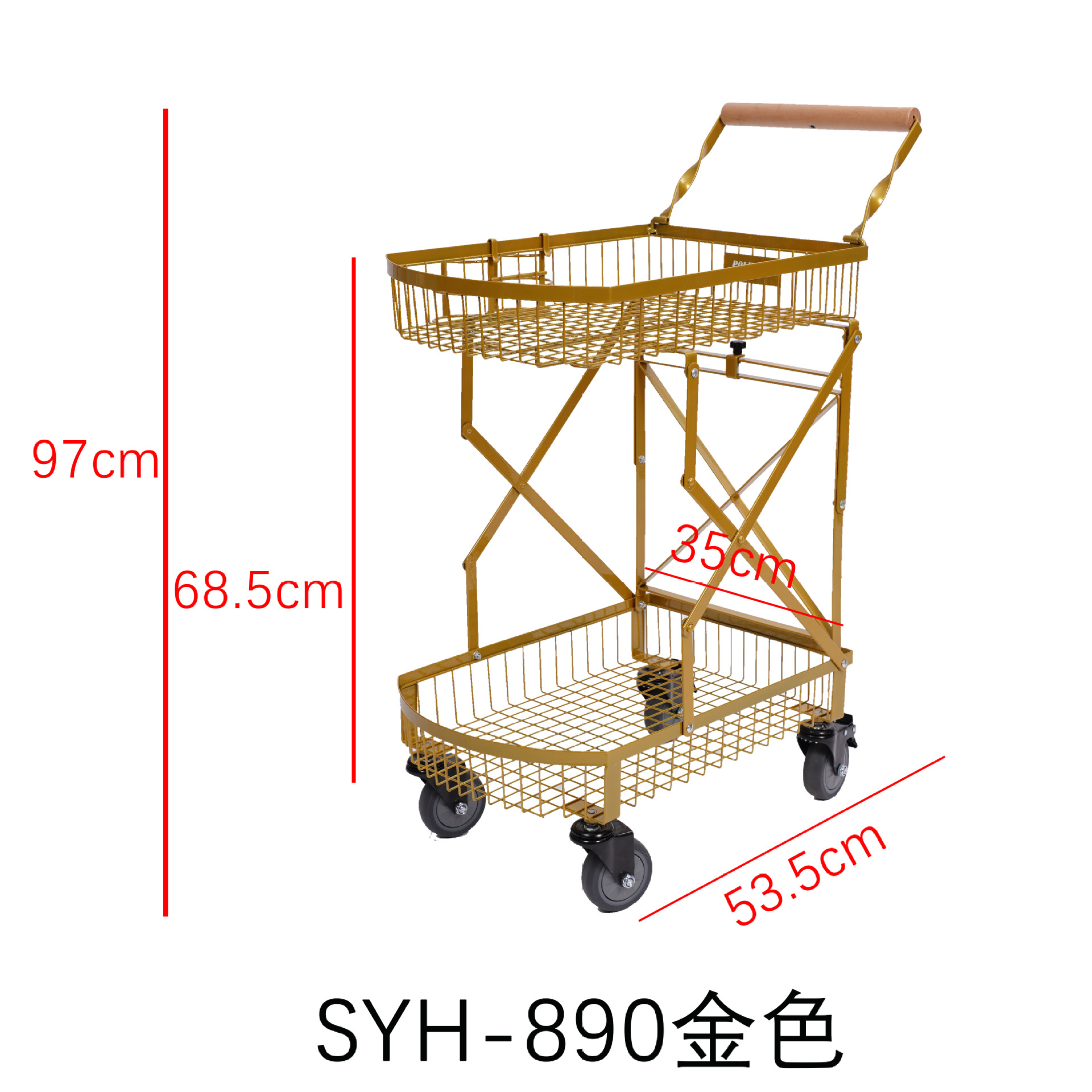 Manufacturer wholesale double-layer foldable portable trolleys, luggage express delivery, camping transport vehicles, and popular street vending trolleys undefined