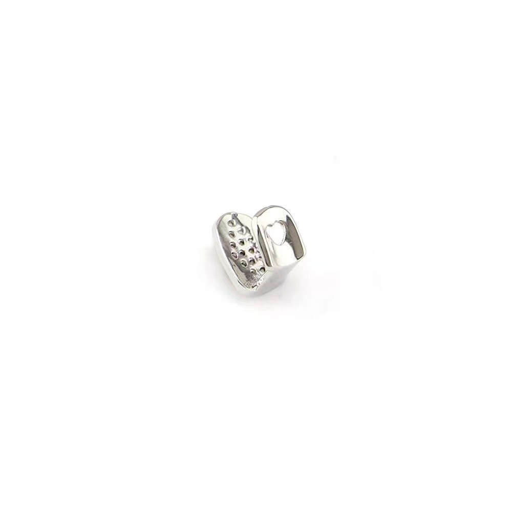 European and American cross-border diamond-shaped zircon 18k electroplated single hip-hop teeth set teeth grillz Halloween teeth Item Picture
