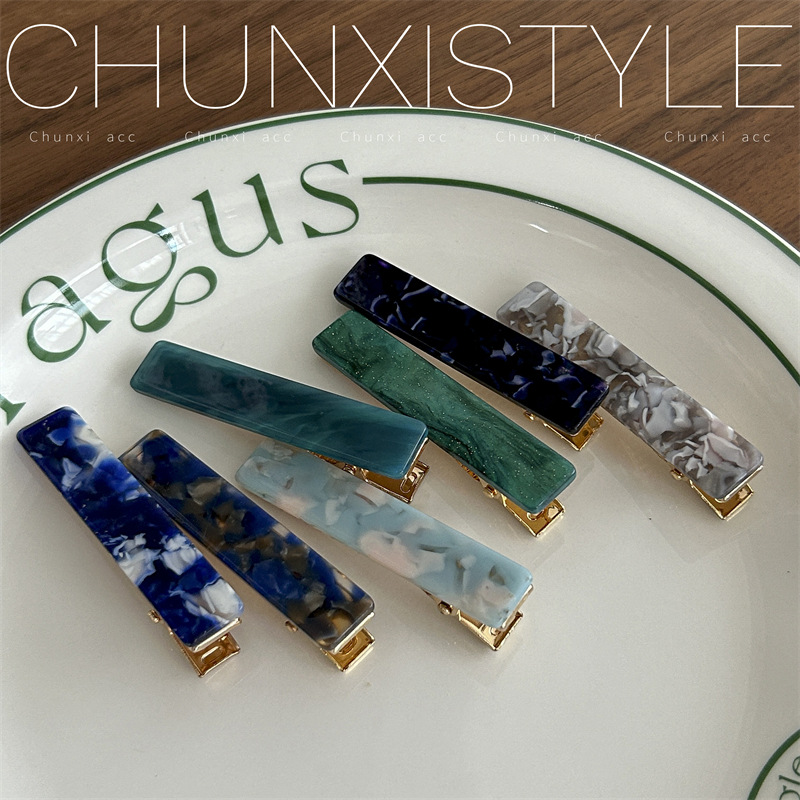 Ins-style hair clips for women, Korean side clips, duckbill clips, straight clips, 2023 new style hair clips, bangs clips, headwear details Picture