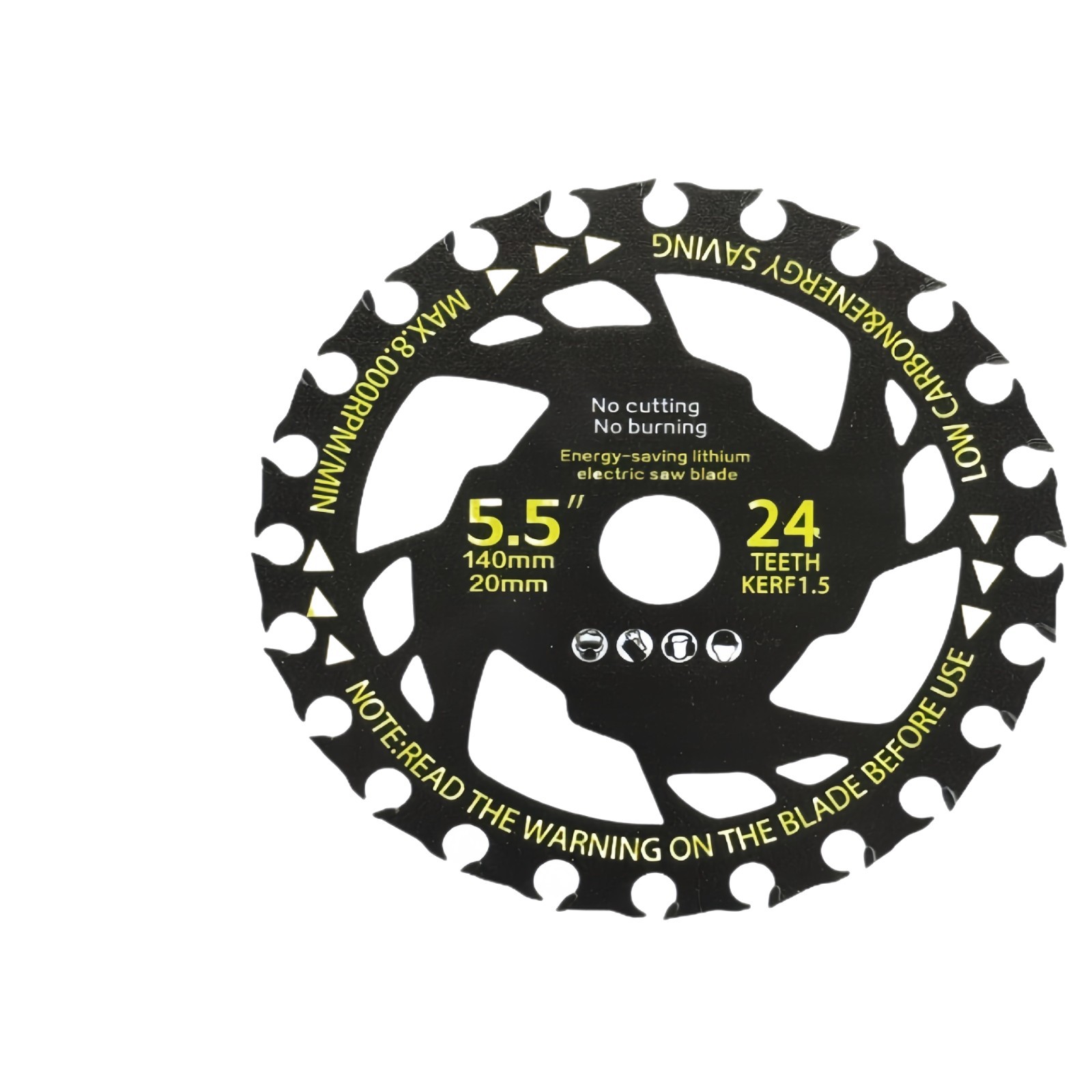 A new type of thin and light circular saw blade for woodworking, 5-inch and 5.5-inch lithium battery saw blades, 5-inch 24-tooth wood cutting saw blades Item Picture