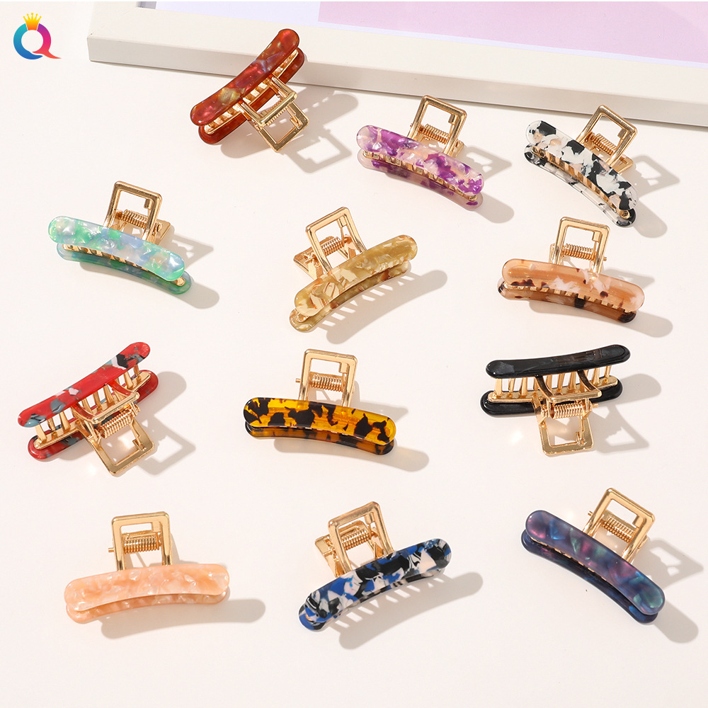Qiyue French acetate small grabbers, retro acrylic hair clips, hair grabbers, hairpins, shark clips, and Korean hair accessories full figure
