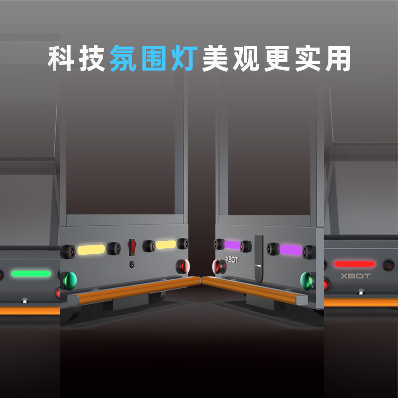 AGV carts, automatic unmanned magnetic navigation logistics transport vehicles, and XBOT intelligent material handling robots are used for material handling Specification drawing