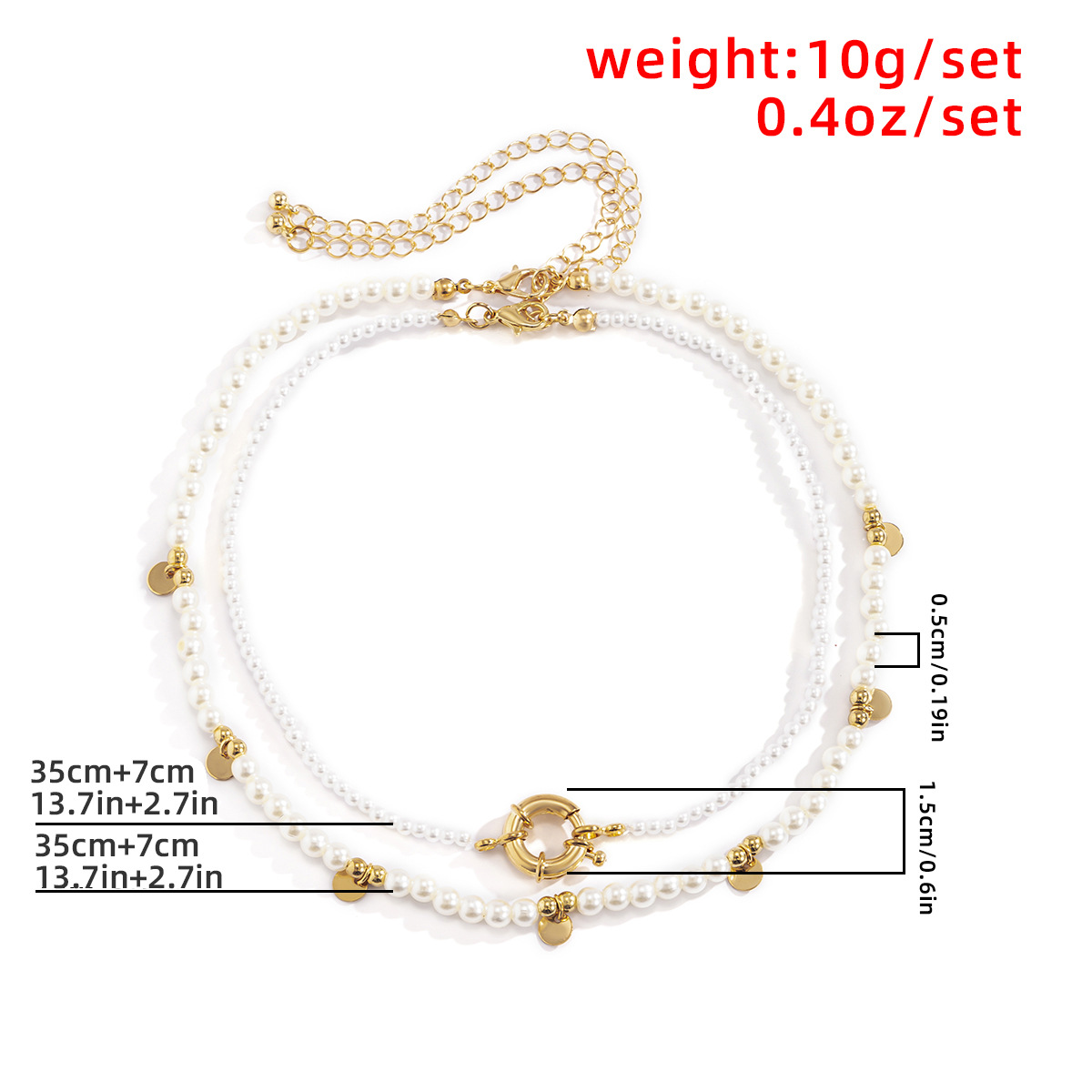 Retro imitation pearl geometric tag necklace, country rice bead geometric round bead necklace, European and American cross-border snow soft jewelry Application Scenario