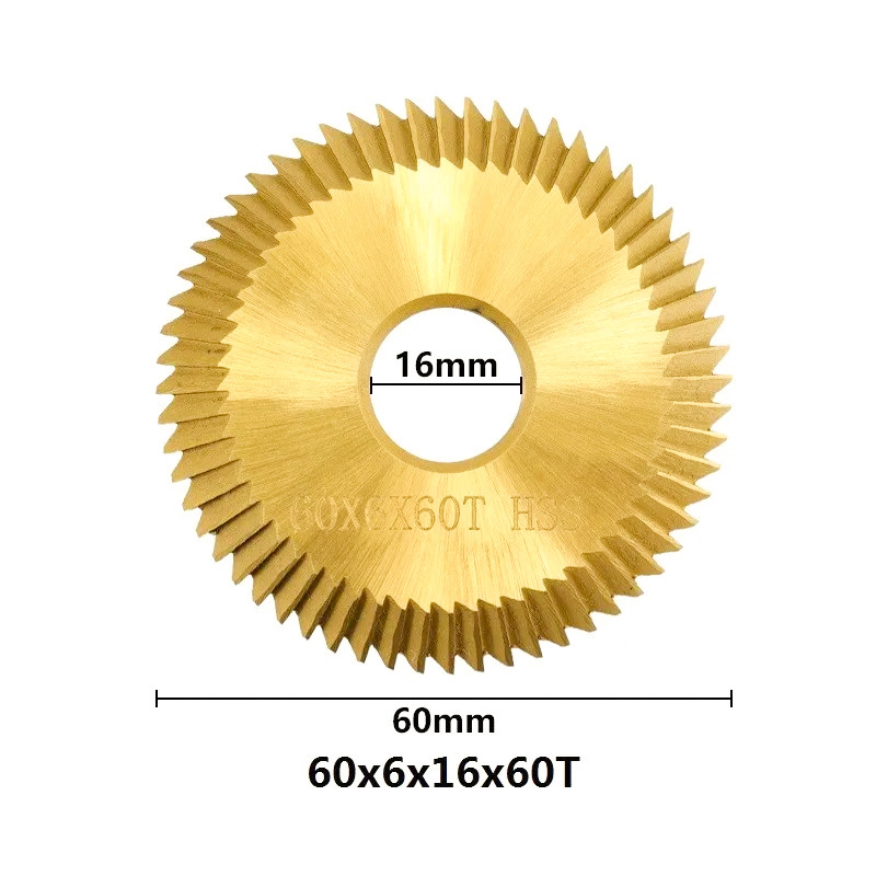 HSS high-speed steel cutting saw blade, single-sided tooth titanium-coated circular milling cutter, horizontal key matching machine accessory blade undefined