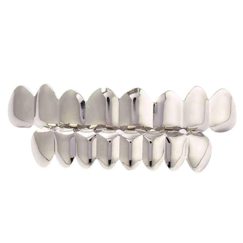 Classic eight-tooth European and American trend bestseller Hiphop decorative braces, fully smooth teeth grills braces Item Picture