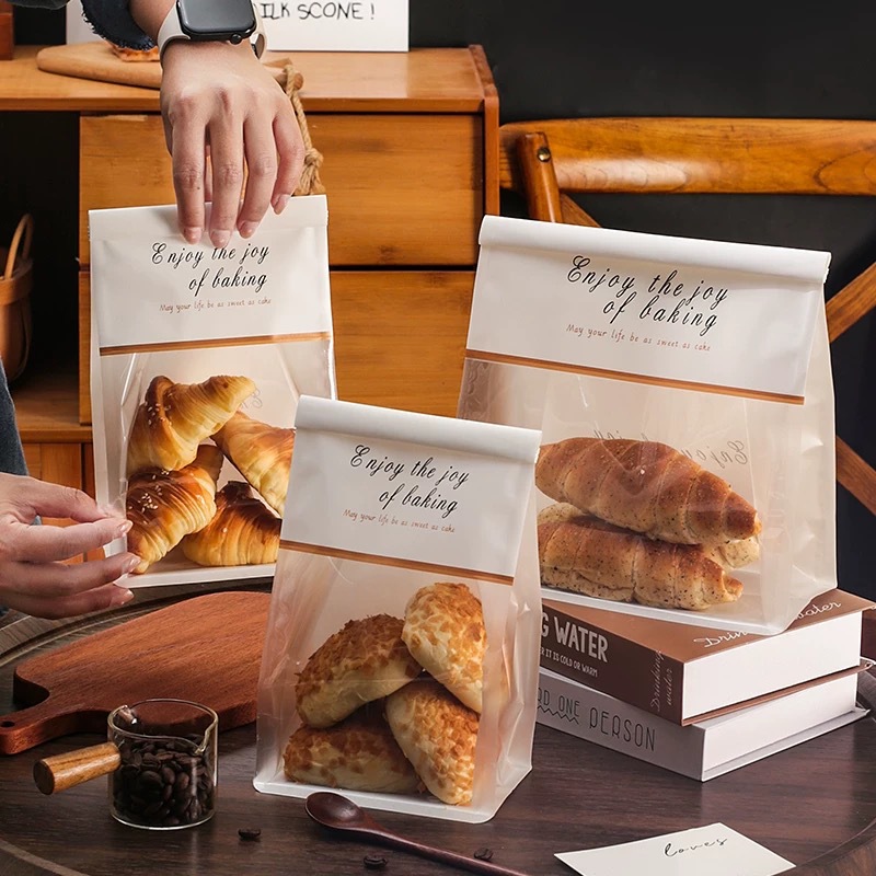 Toast bread packaging bags, sliced toast croissants, cookies, mochi packing bags, baking wire self-sealing bread bags full figure