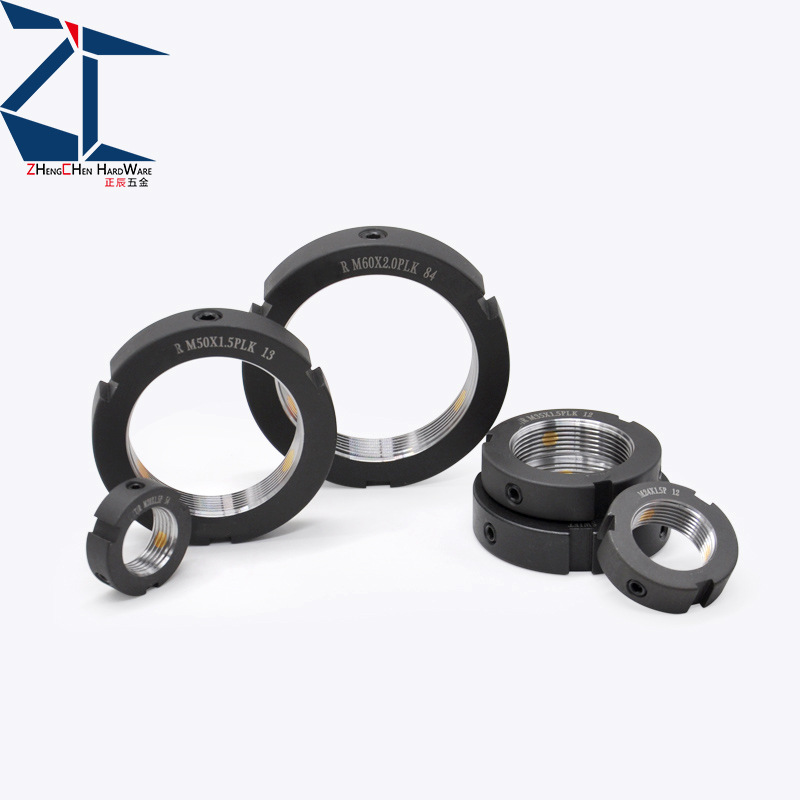The Zhengchen R-type radial precision lock nut locks the screw bearing of the CNC machine tool to prevent the loosening of the round nut Specification drawing