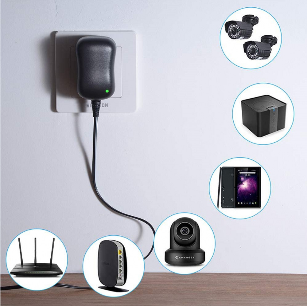 Hot-selling 12w adjustable power adapter, European and American standard 3-12V adjustable voltage power multi-functional charger cable details Picture