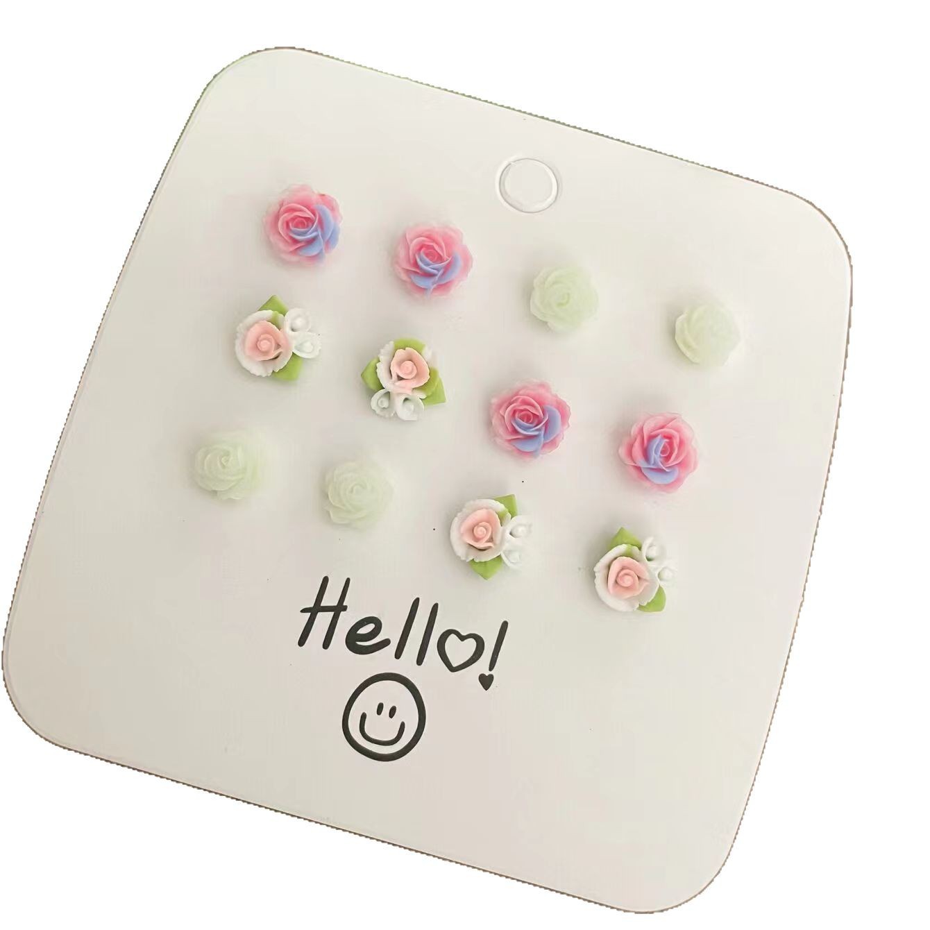 Elegant Korean-style, fresh and versatile, small and exquisite camellia ear studs, a light and luxurious sweet girl's ear accessory trend Item Picture