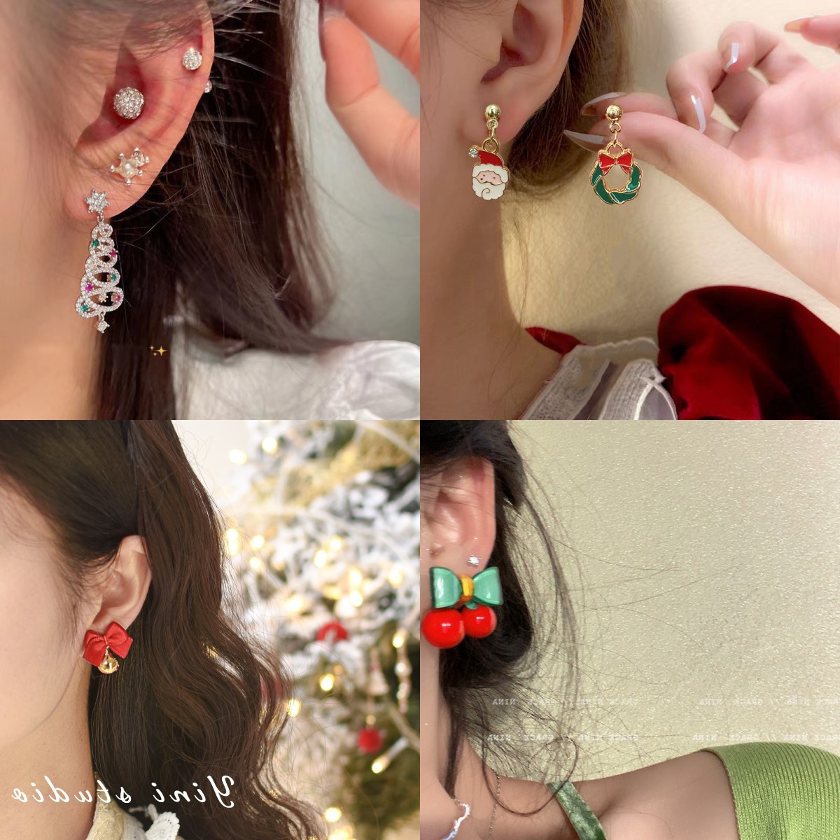 New Year and Christmas earrings collection! Must-have stud earrings for the autumn and winter atmosphere ~ Sweet, cute and versatile earrings details Picture