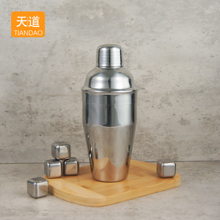 Stainless steel shaker cup set, complete 700ml milk tea bar cocktail mixing tools, party full figure