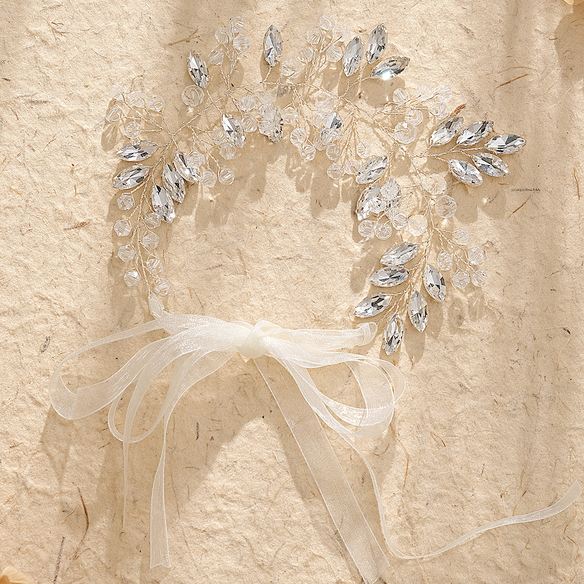 European and American brand headwear, crystal hair bands, hand-designed bridal accessories, water diamond hair bands, cross-border wholesale supply details Picture
