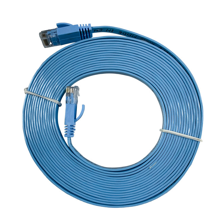 Category 6 flat network cable, Gigabit network patch cord, CAT6 flat cable, finished computer network cable, 1 meter Specification drawing