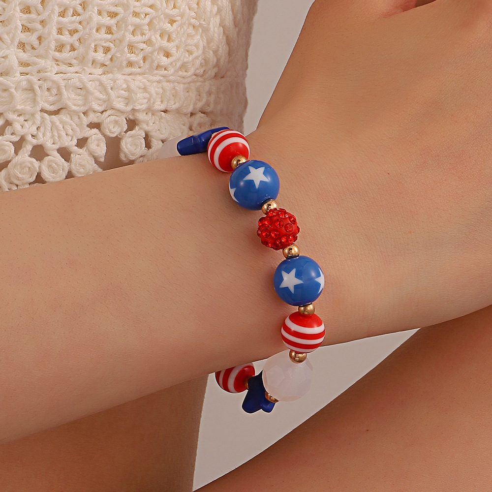 European and American ins Independence Day series necklace set, fashionable and simple, diamond-encrusted wing heart pendant collarbone chain Specification drawing