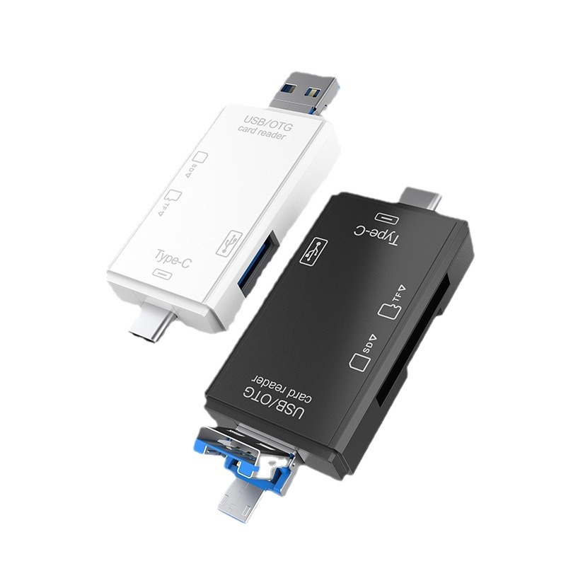 Factory six-in-one multi-functional OTG card reader Type-C for Android SD/TF cards, USB flash drives, USB3.0 mobile phones and computers Item Picture