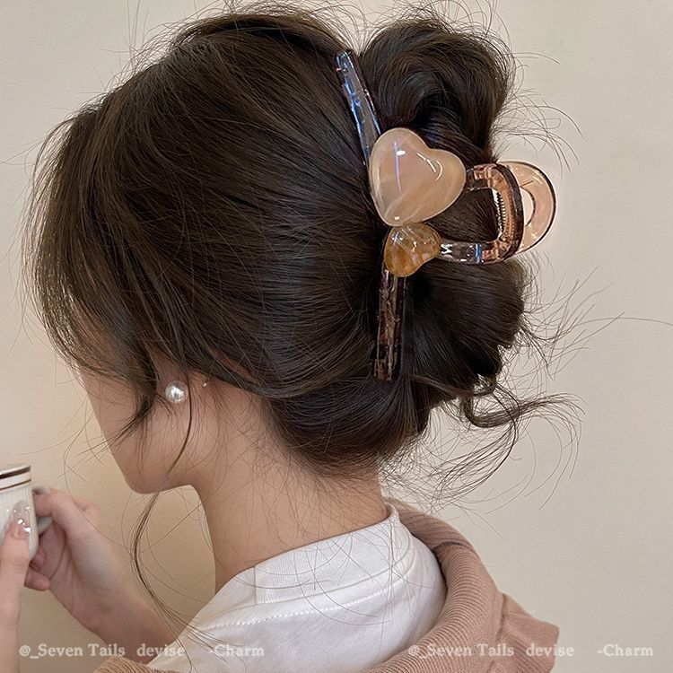 New Korean-style spring and summer hair grabber with a high-end feel, large hair volume, shark clip, women's back head hair grabber details Picture