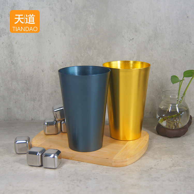Aluminum single-layer straight cups, outdoor cola cold drink cups, beer mugs, whisky wine glasses, professional manufacturer of aluminum cups Specification drawing