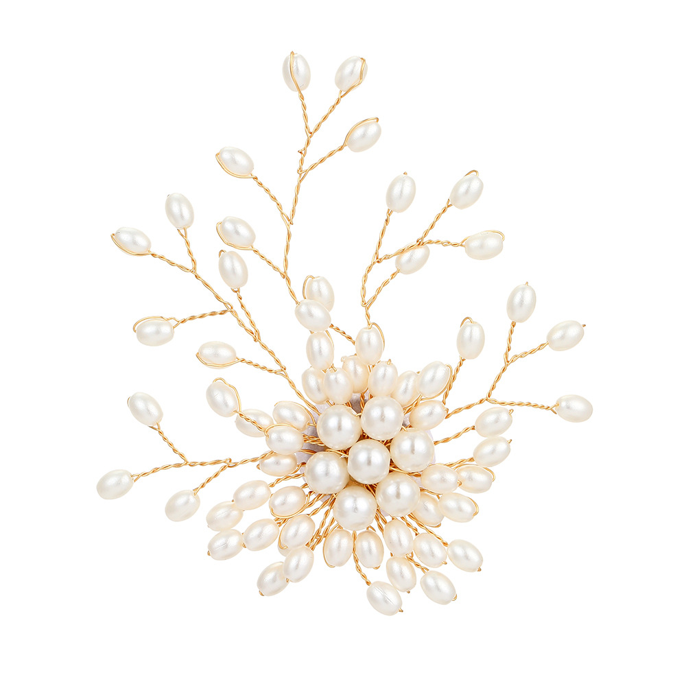 Cross-border European and American retro elegant pearl tree brooch, light luxury and high-end feel, ins style floral art, elegant suit, brooch for women Item Picture