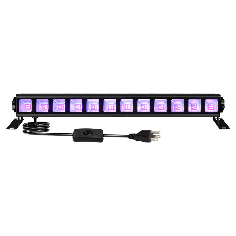Amazon UV violet LED wall-washing light 36W KTV stage black field effect light Long strip fluorescent atmosphere line light Item Picture