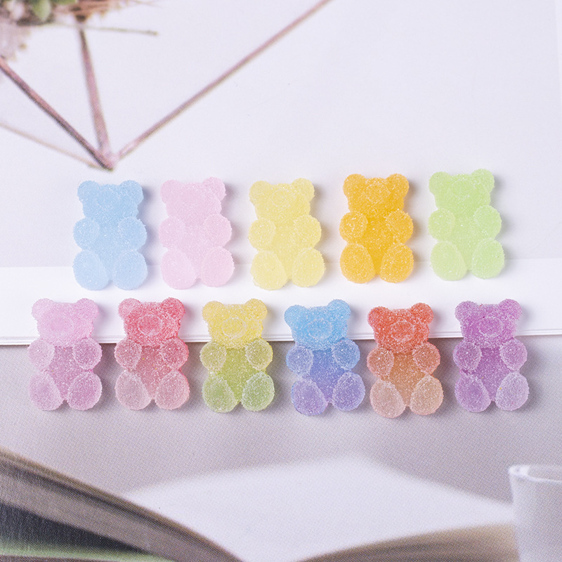 diy cream glue accessories, simulated gummy candies, gradient bear resin accessories, stationery, phone cases, hair clips, jewelry accessories full figure