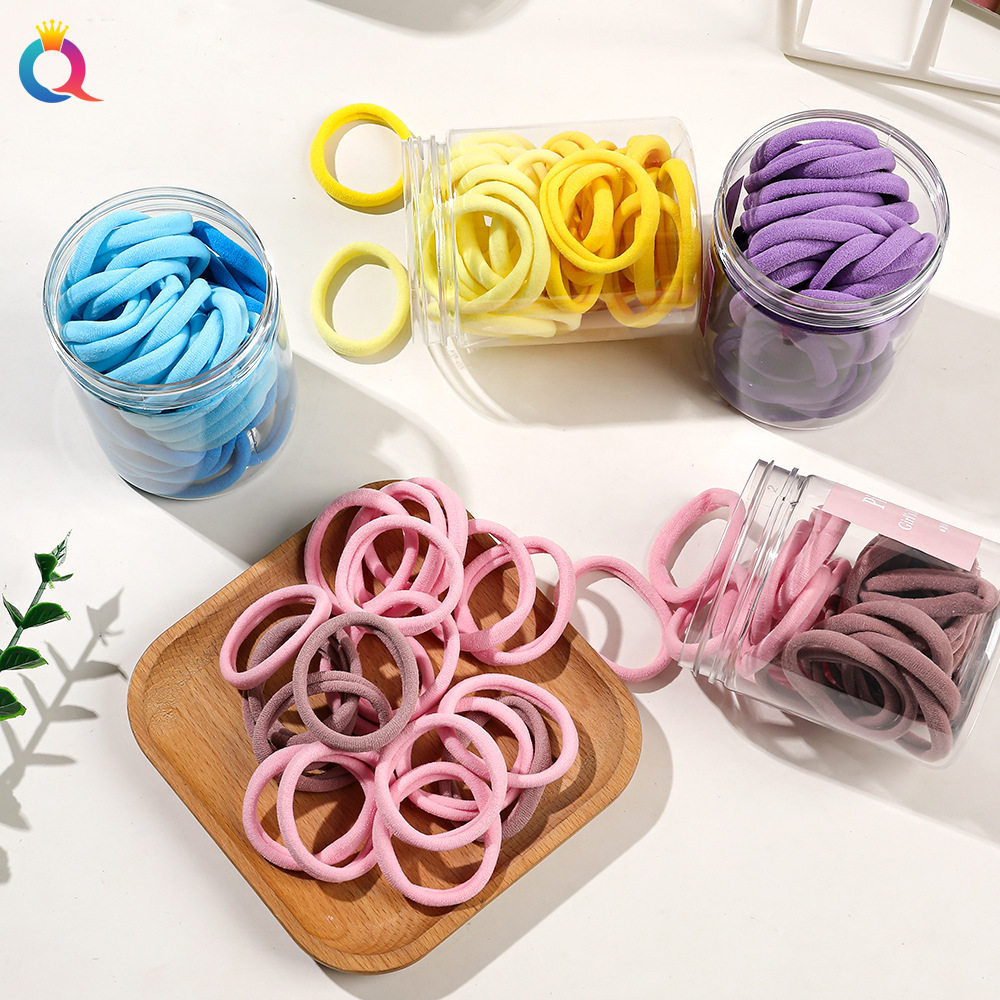 Qiyue high-elasticity towel bands, hair ties, girls' seamless hair bands, hair ties, rubber bands, ins high appearance level wholesale Specification drawing