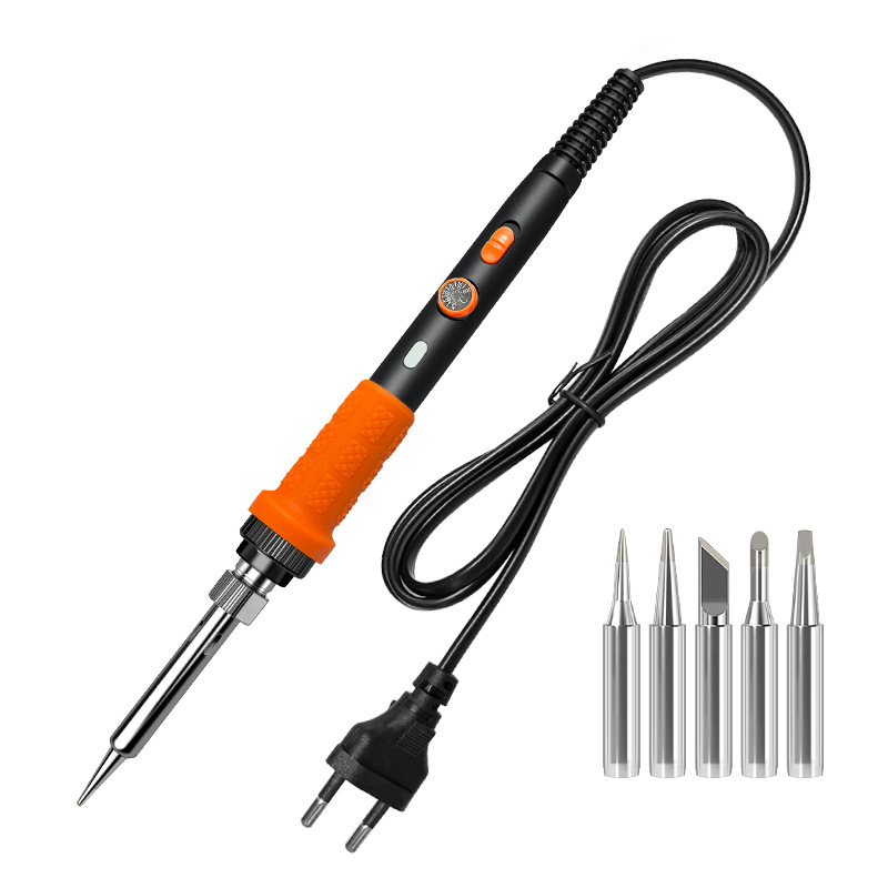 New 60W internal heating rotary temperature-adjustable soldering iron 909B with indicator light soldering iron set, a household soldering tool undefined