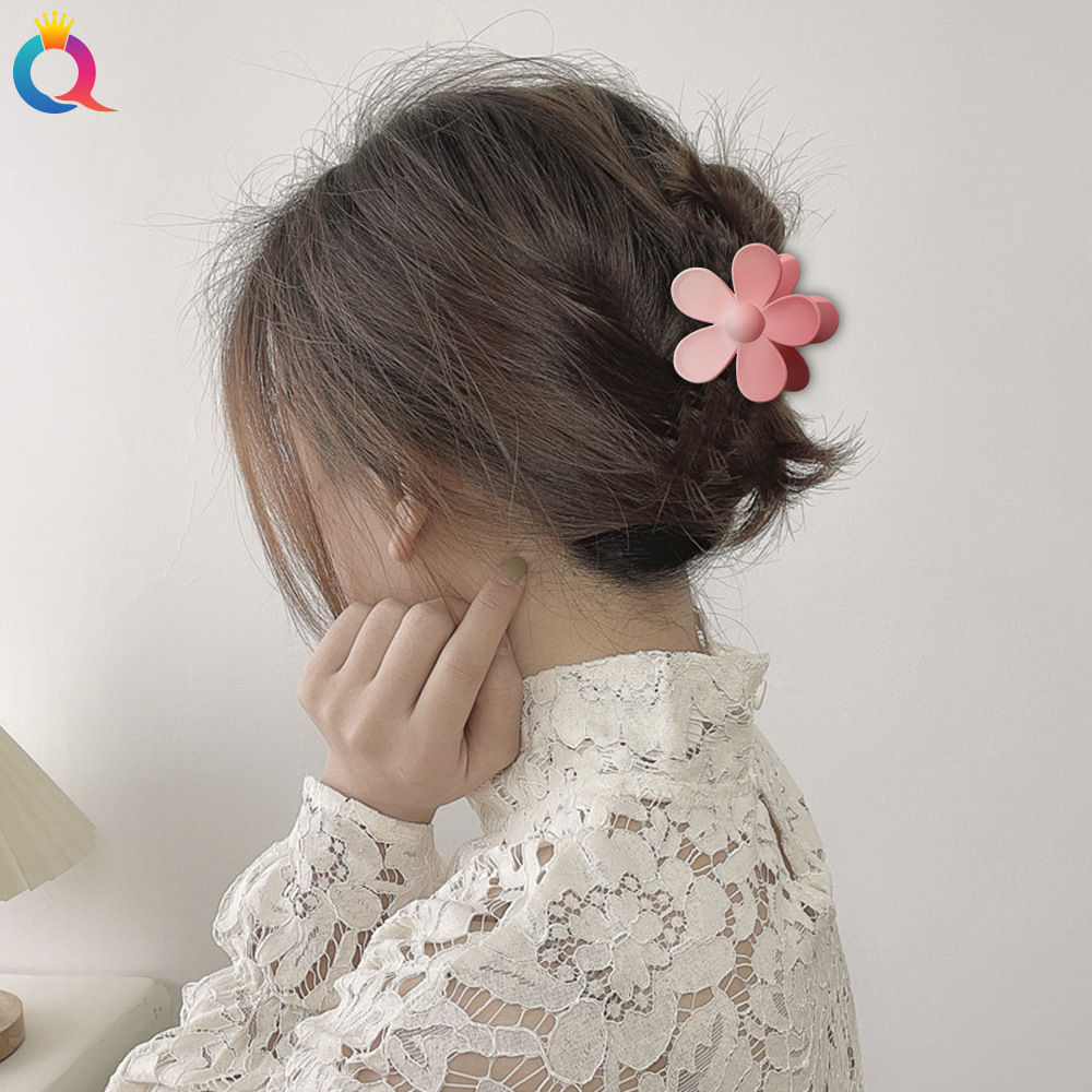 Qiyue Cross-border Gradient Hair Clip, frosted grab clip, Sweet Women's shark clip, updo, hair grab accessories, wholesale hair accessories Specification drawing