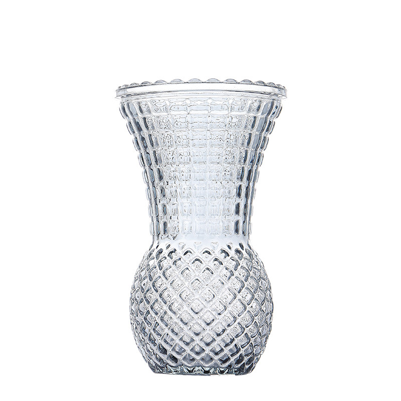 Ins-style high-end European-style simple glass small transparent vase with high appearance level, living room aroma bottle decorative item Item Picture