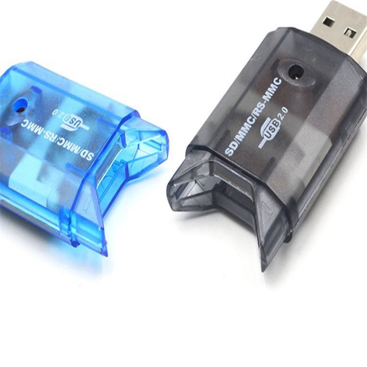 Cross-border USB2.0 card reader SD dual-cap Card Reader Transparent high-speed card reader in stock details Picture