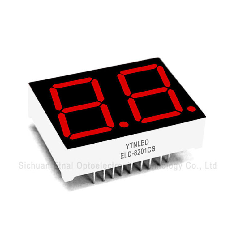 0.8-inch 2-digit red digital tube ELD-8201CS/ELD-8201DS Specification drawing