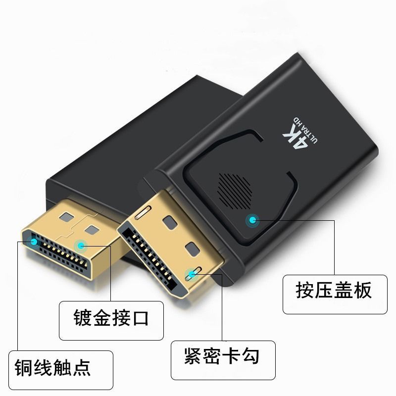 dp tohdmi adapter, Displayport to HDMI 4K 60Hz high-definition video mini adapter cable details Picture