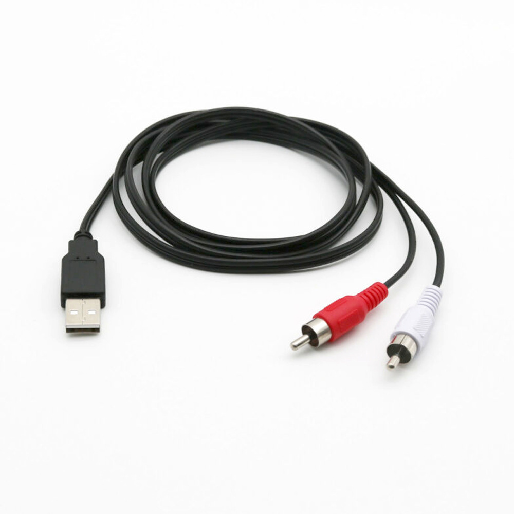 USB to Sanlianhua AV cable, USB to 3RCA audio and video cable, USB2.0 to 2RCA extension cable Specification drawing