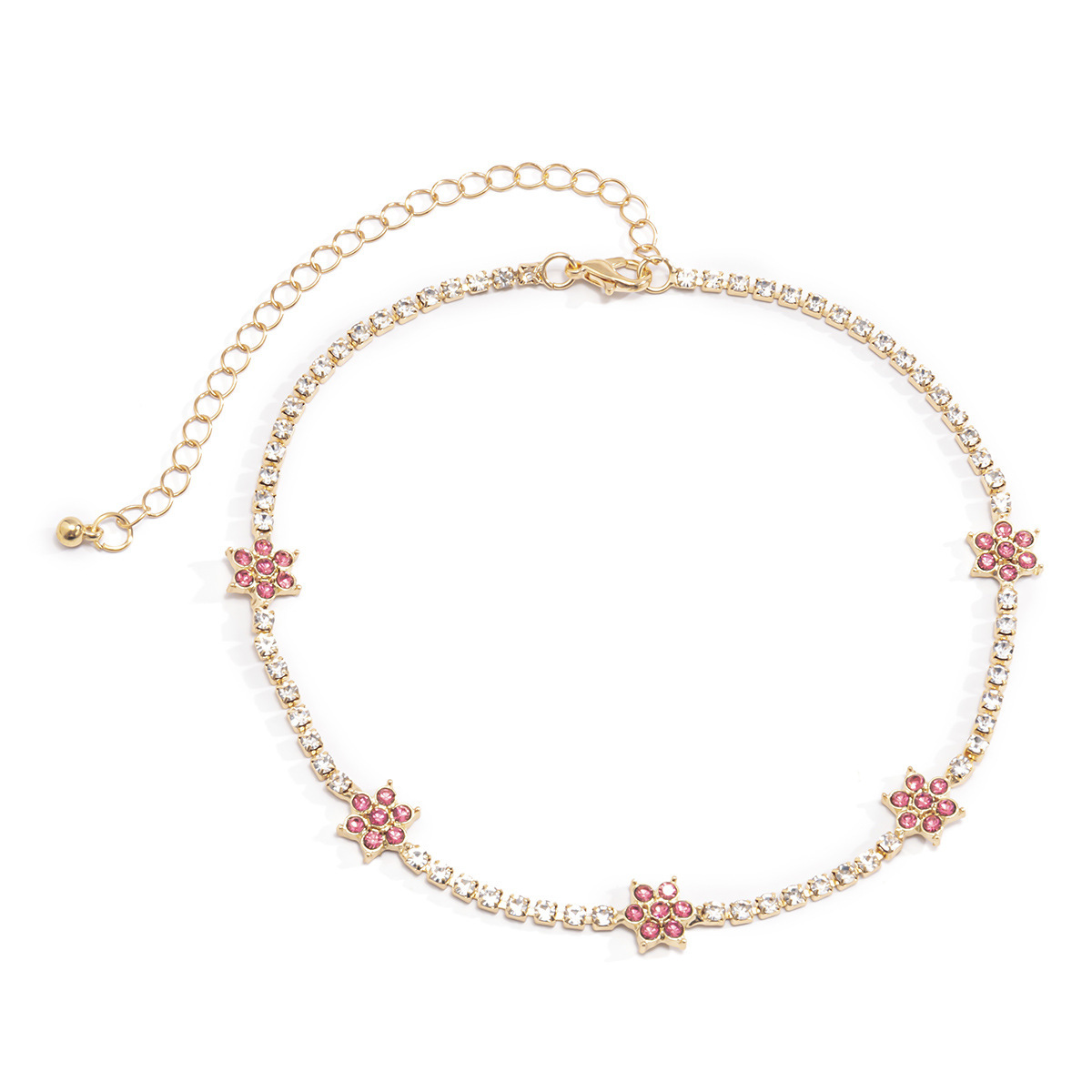 European and American cross-border jewelry, fashionable and elegant, claw chain full of diamonds, sweet and cool, spicy girl necklace, layered and niche hip-hop collarbone chain Item Picture