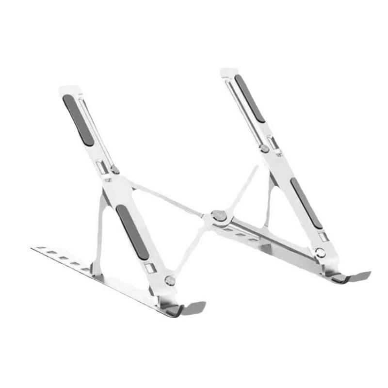 Aluminum alloy folding and height-increasing heat dissipation stand for notebook computers, adjustable and lift-up portable computer stand Item Picture