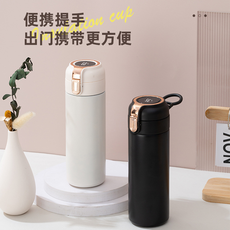 New 304 stainless steel smart temperature display insulated cup for men and women, ins trend, high appearance level portable gift water cup details Picture