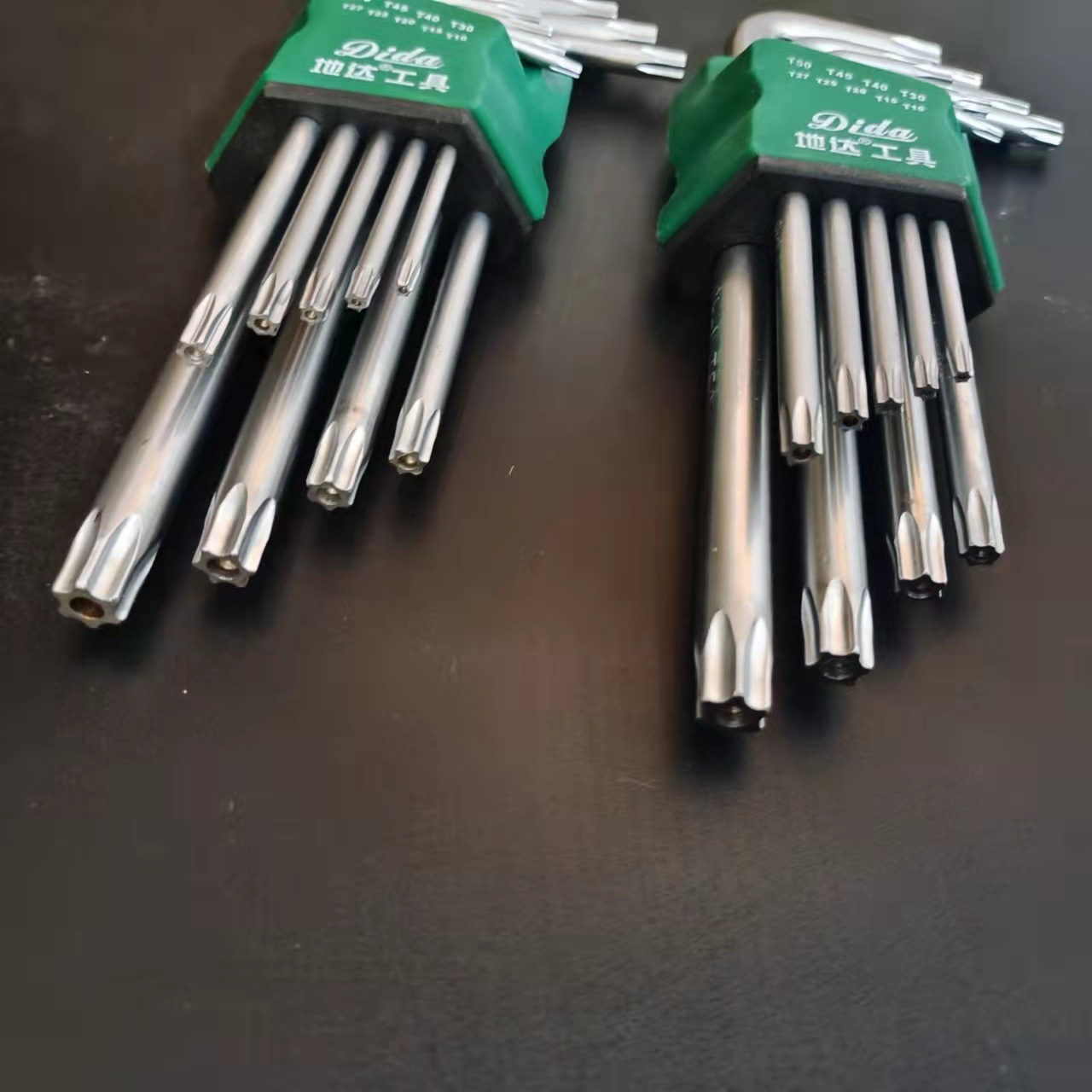 Wholesale of 9 pieces of hex socket wrenches from the manufacturer, including a complete set of ball-end hexagonal and hexagonal wrenches and flat-end cross-shaped box wrenches Specification drawing