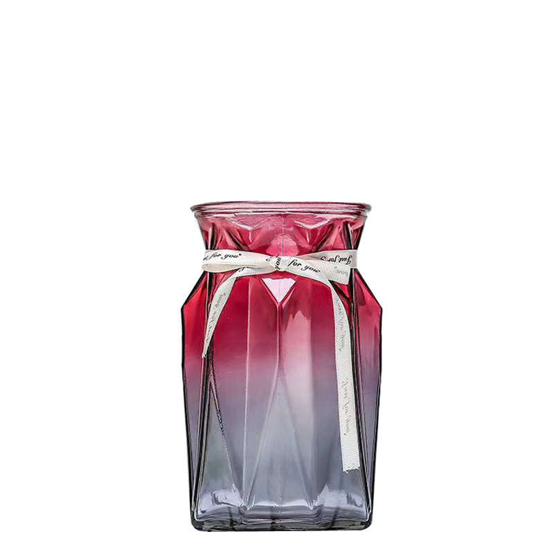 Colorful origami vases, new glass vases, simple dried flower decorations, flower arrangement pieces Item Picture
