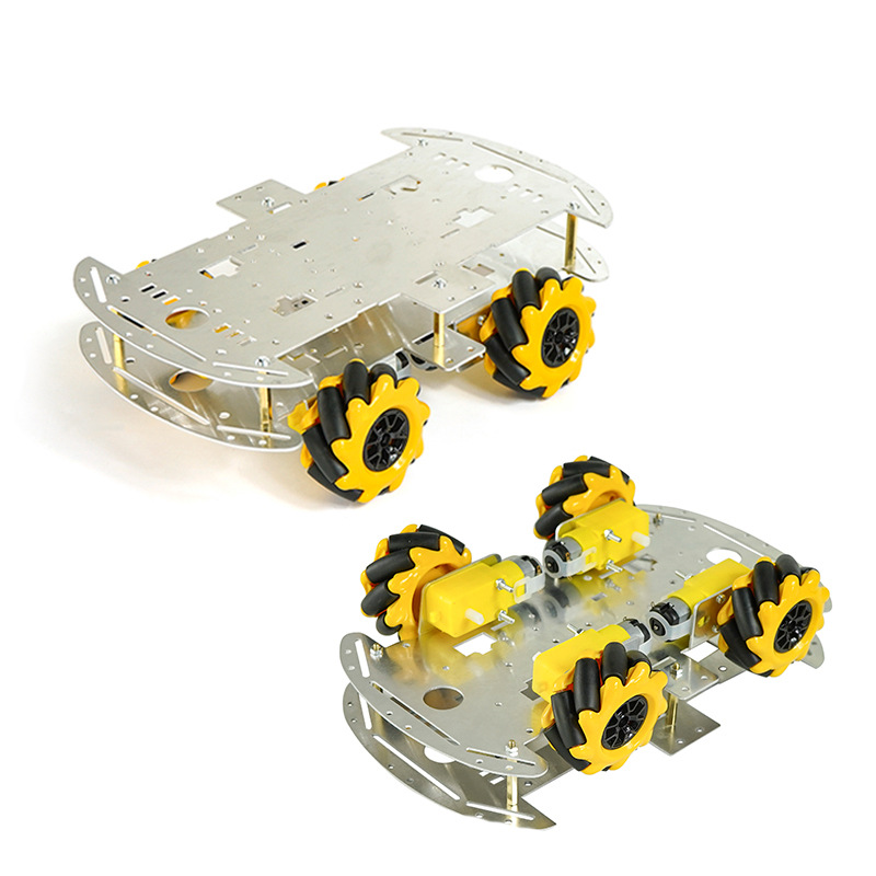 Electric Racing car kit, McNamm wheel, four-wheel robot, acrylic base plate, 2-wheel 4-track car Specification drawing