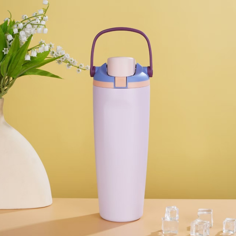 New portable car cup 30oz stainless steel insulated water bottle 304 vacuum double-layer portable double drink bountiful car pic 9