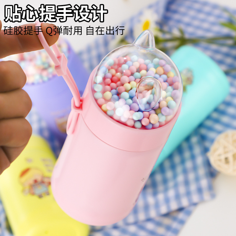 Cartoon Maneki Neko Ball cups, female student gifts, opening ceremony gift cups, company team-building souvenir glass cups Specification drawing