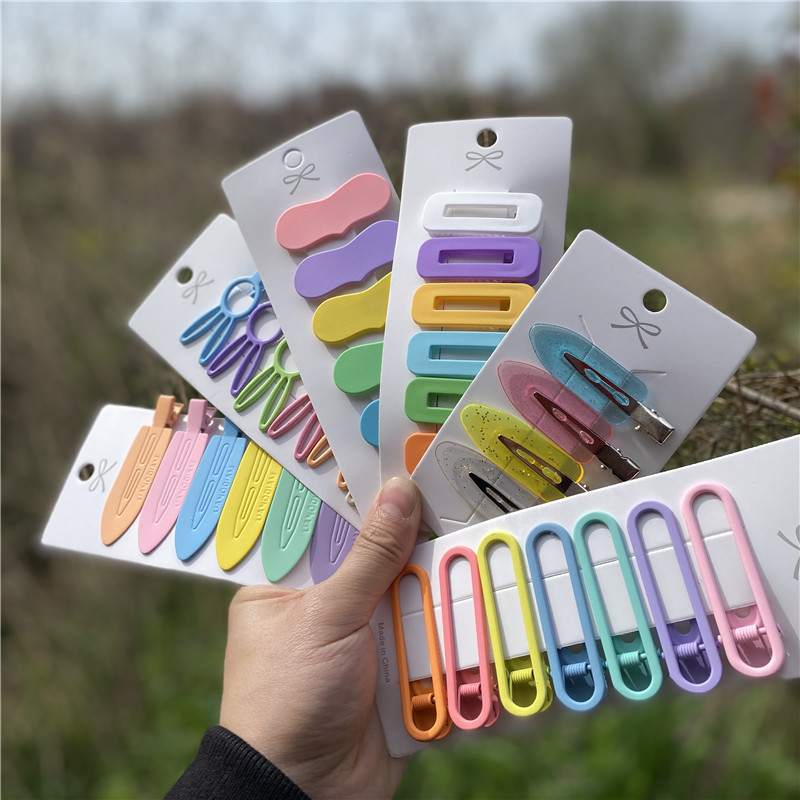 Summer dopamine hair clips, hair accessories, headwear, women's diy handmade cream gel hair clips, bangs clips, side duckbill clips Application Scenario