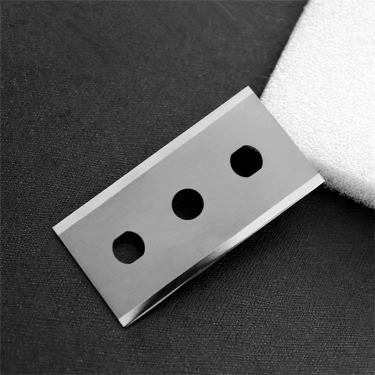 Tungsten steel three-hole blade, tungsten steel slitting blade, film tape slitting machine, high-resolution cutting knife, laminating machine slitting Specification drawing