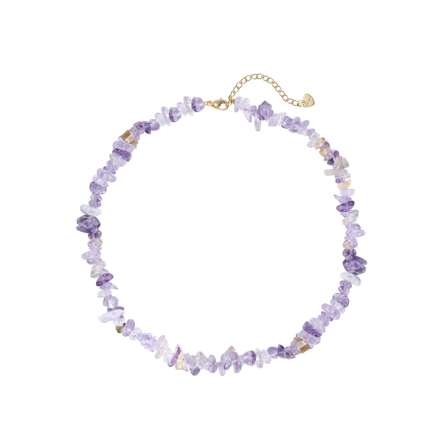 Korean retro amethyst beaded necklace accessory for women, fashionable and niche design, high-end collarbone chain and neck chain Item Picture