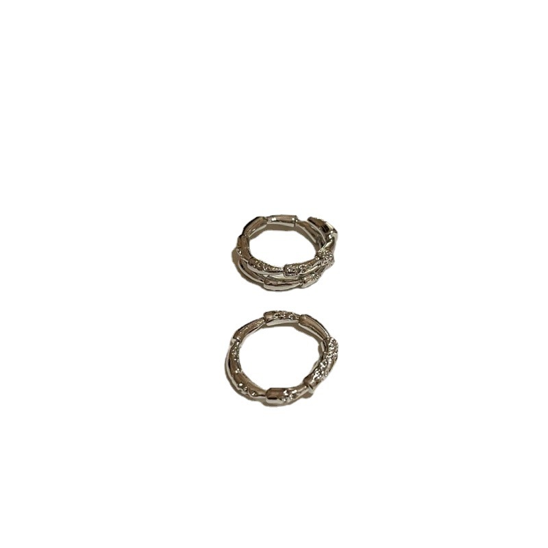 A light luxury, niche and exquisite lava open ring for women on Instagram, a cold style double-layer overlapping ring joint, a popular online ring Item Picture